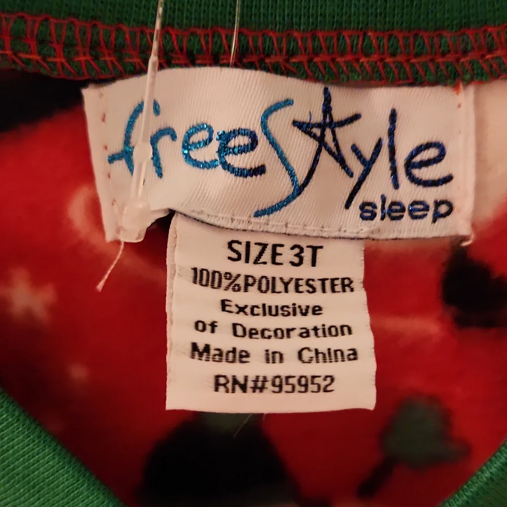 Red & White Snowman Fleece Bodysuit Pajamas